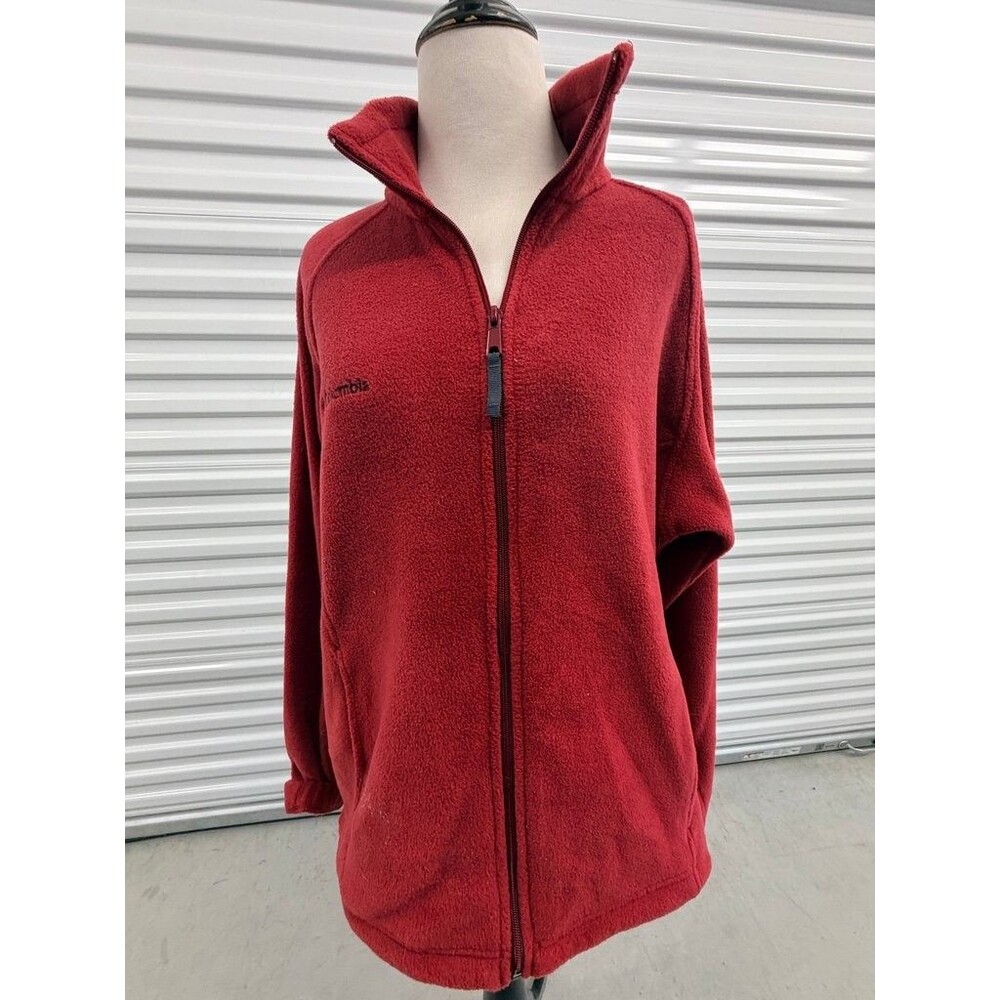 Columbia Women's Red Fleece Jacket - Size L